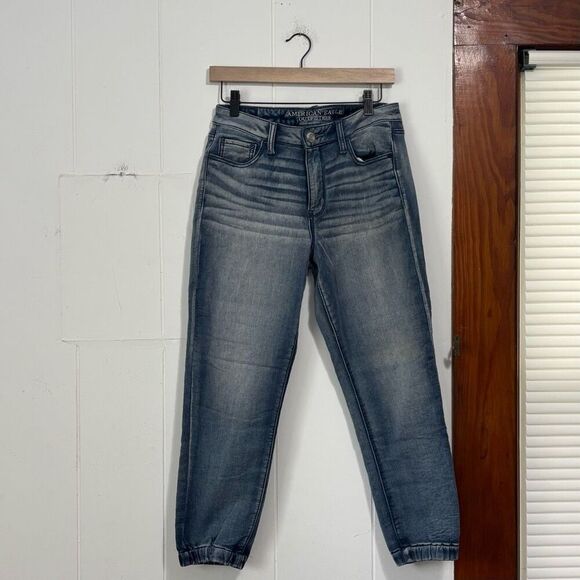 AE Super Stretch Jogger Fleece Lined Jeans Womens size 4 - Picture 1 of 5